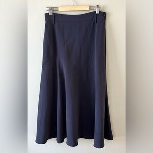 MaxMara Weekend Navy A-Line Skirt Midi Size 8- Office Classic Essential Chic